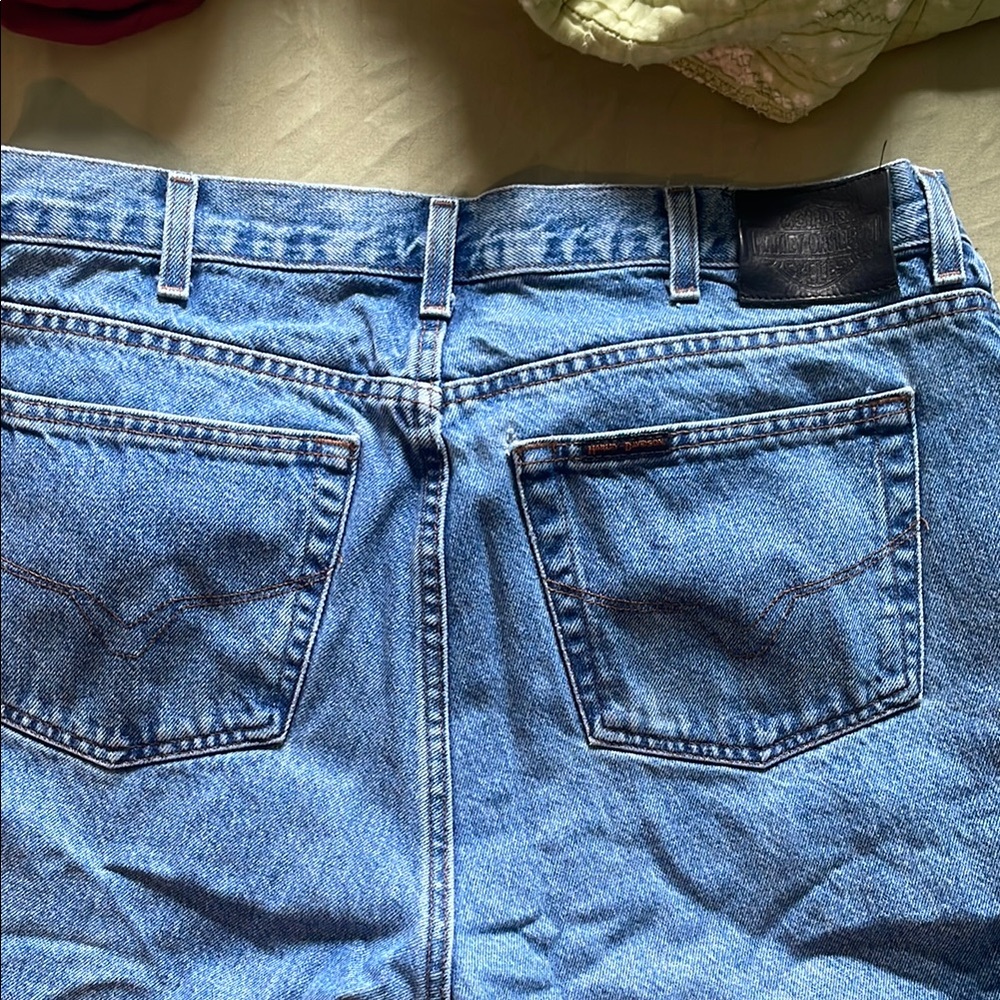 Harley-Davidson Blue Straight Jeans Classic Style - Picture 5 of 7